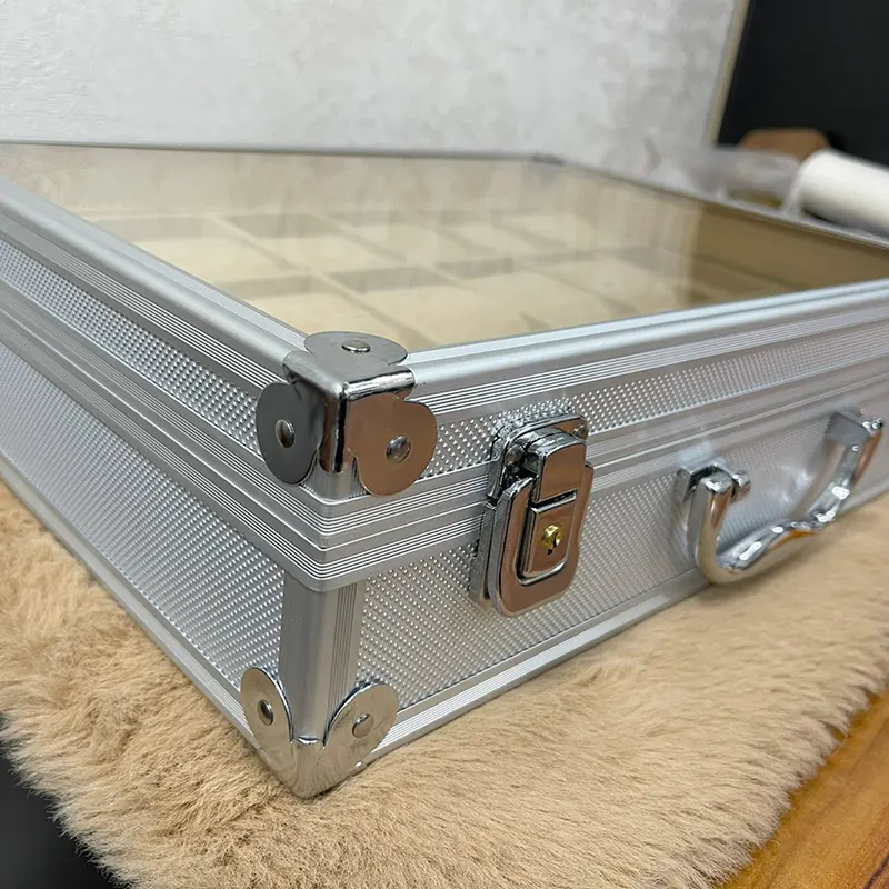 18 Slots Premium Aluminum Metal Briefcase Watch Organizer